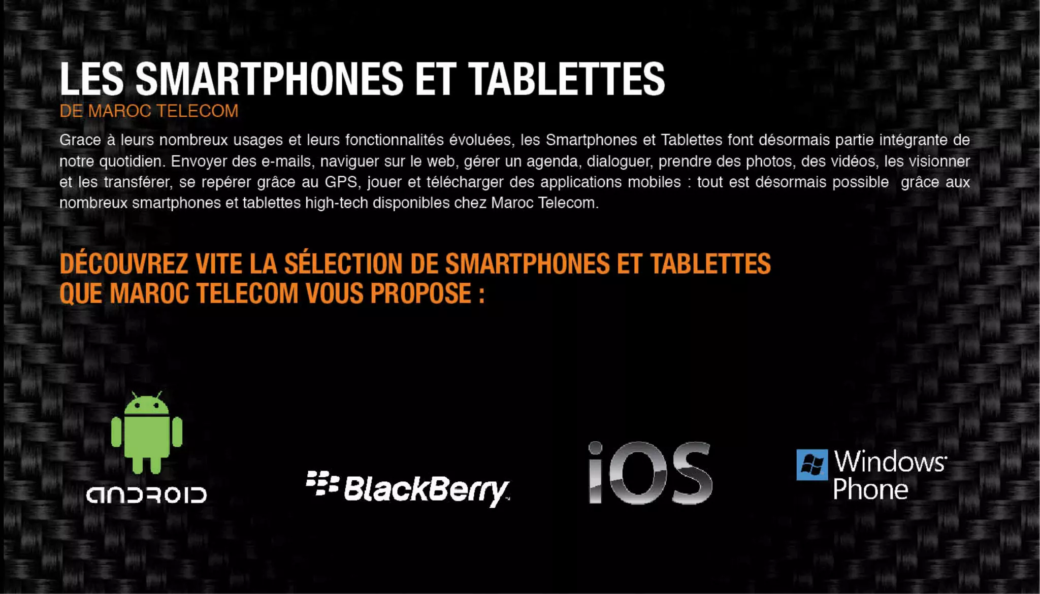 Nos offres Smartphones & Tablettes - Novembre 2014