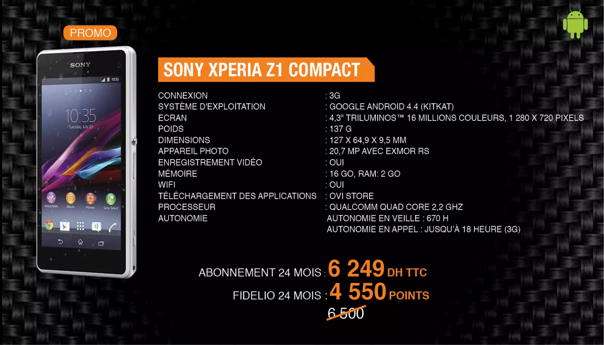 Nos offres Smartphones & Tablettes - Novembre 2014