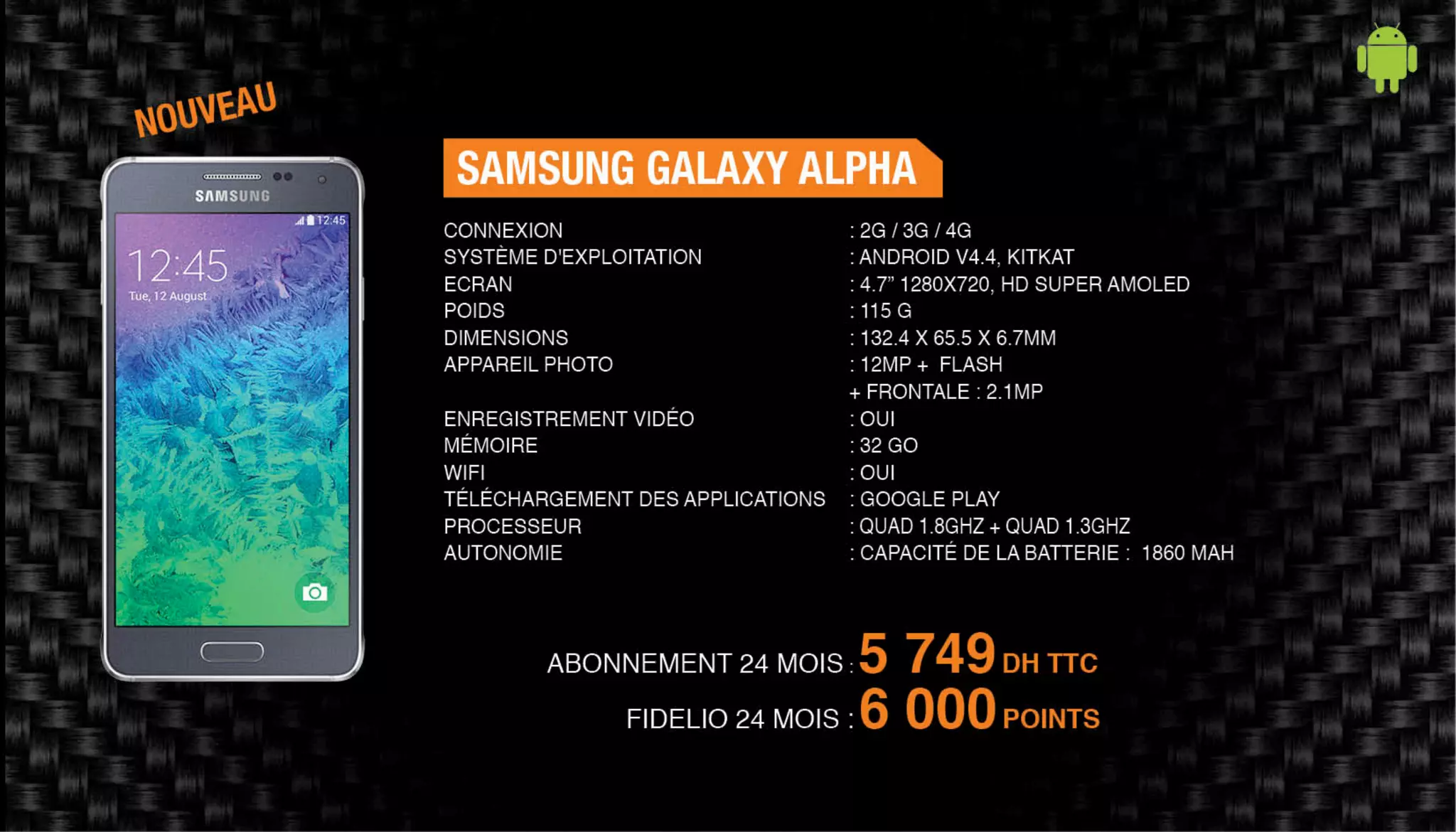 Nos offres Smartphones & Tablettes - Novembre 2014