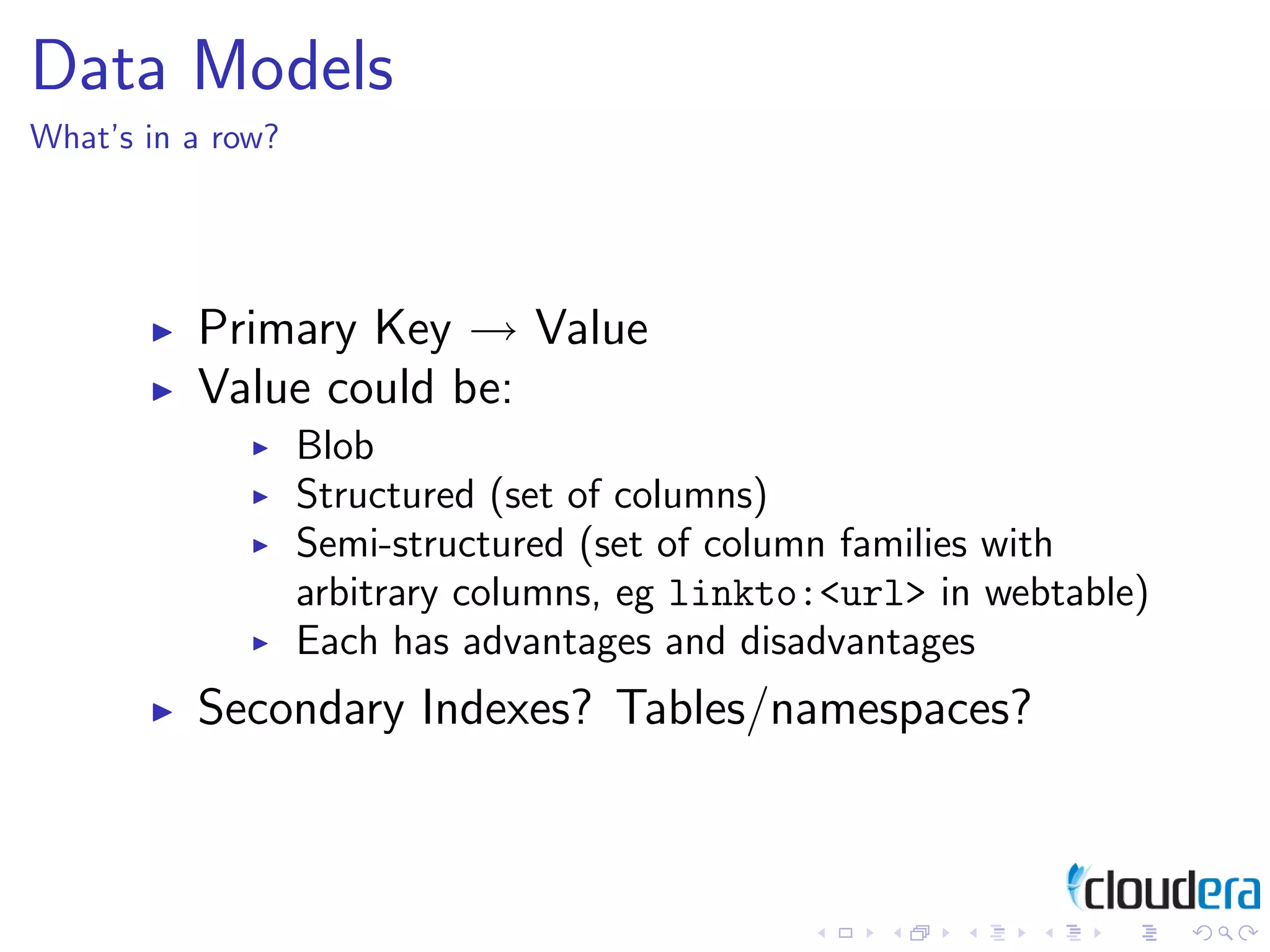 Design Patterns for Distributed Non-Relational Databases