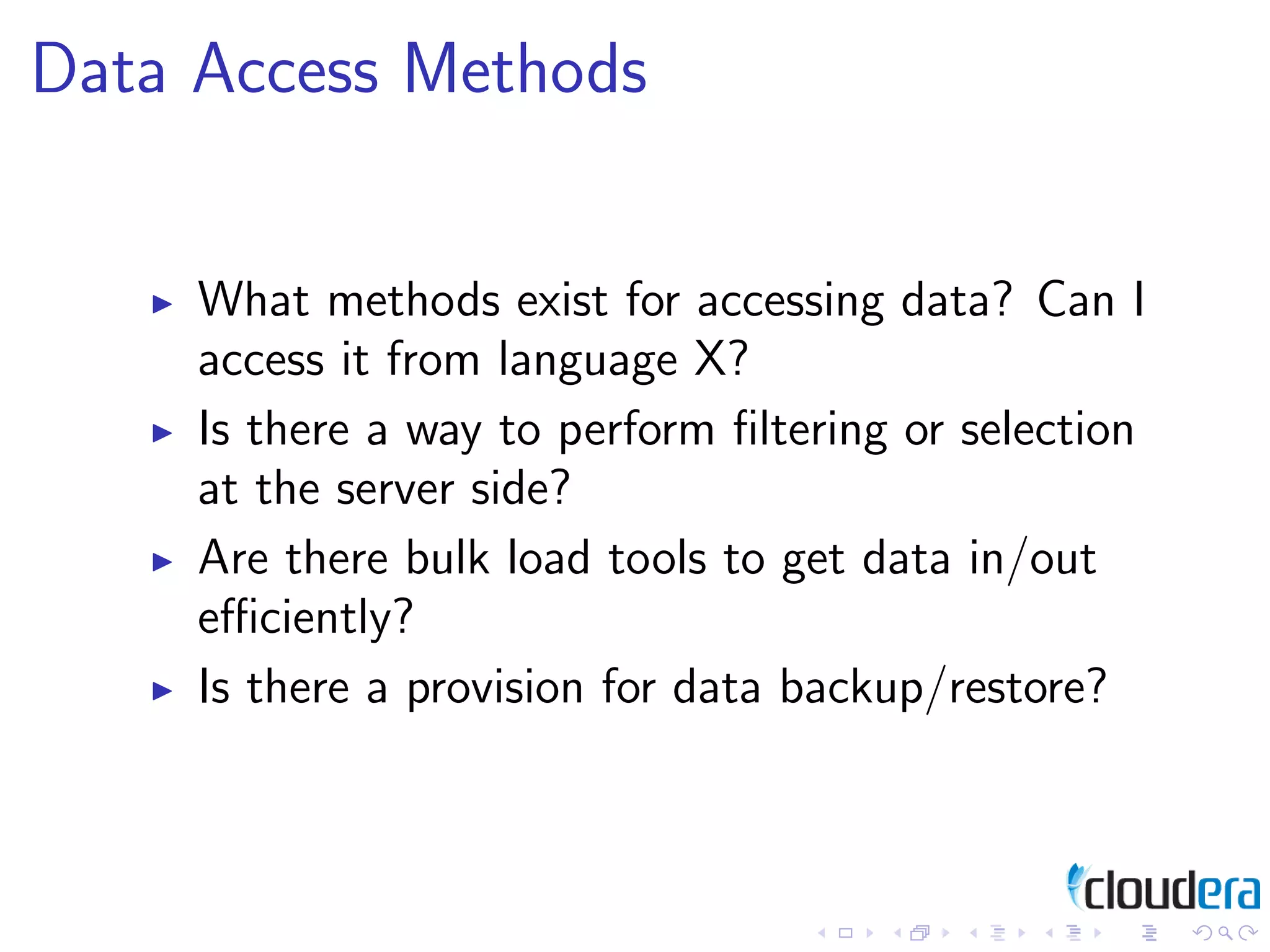 Design Patterns for Distributed Non-Relational Databases