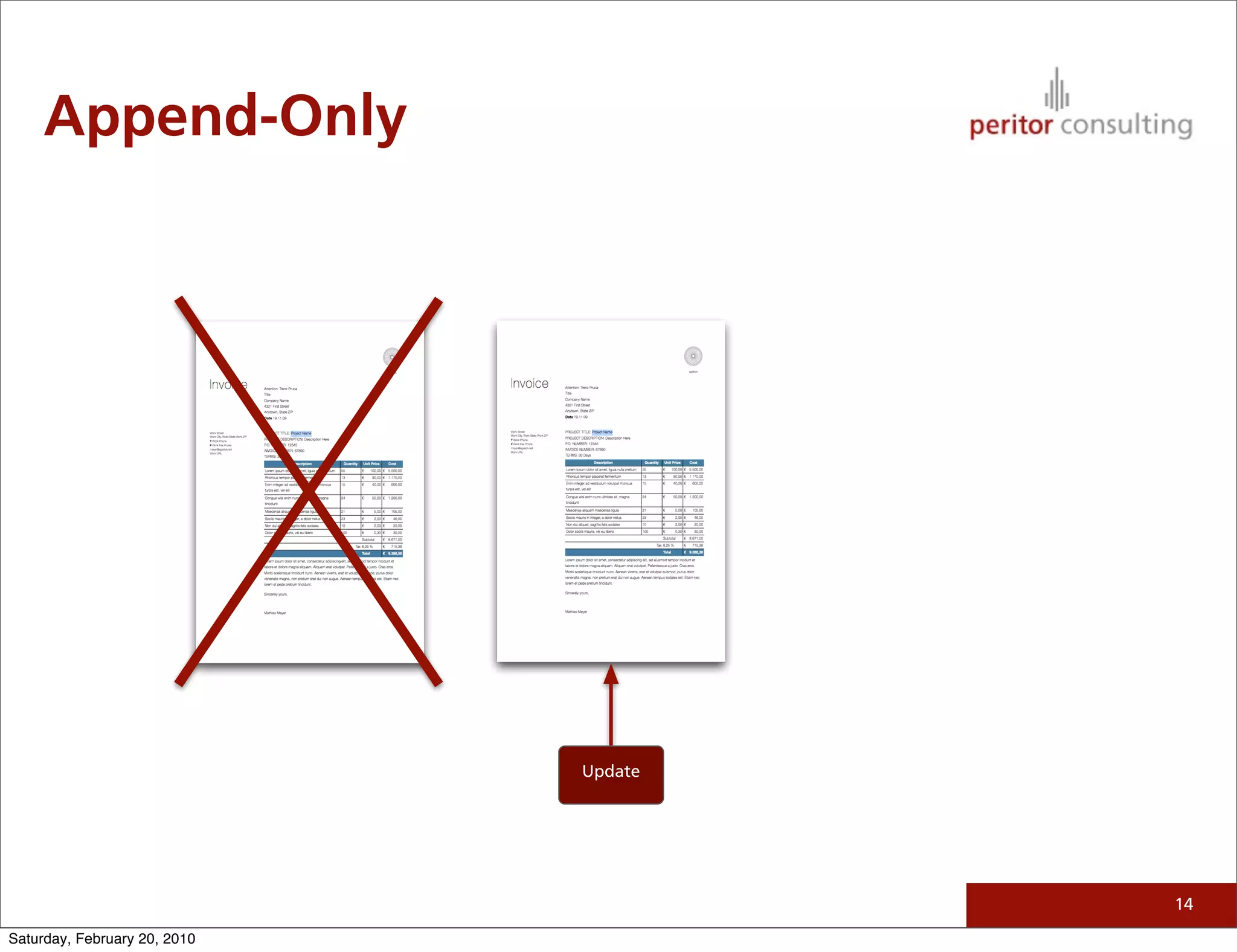 Append-Only




                              Update




                                       14

Saturday, February 20, 2010
 
