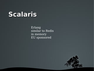 Erlang similar to Redis in memory EU sponsored Scalaris 
