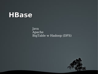 Java Apache BigTable w Hadoop (DFS) HBase 