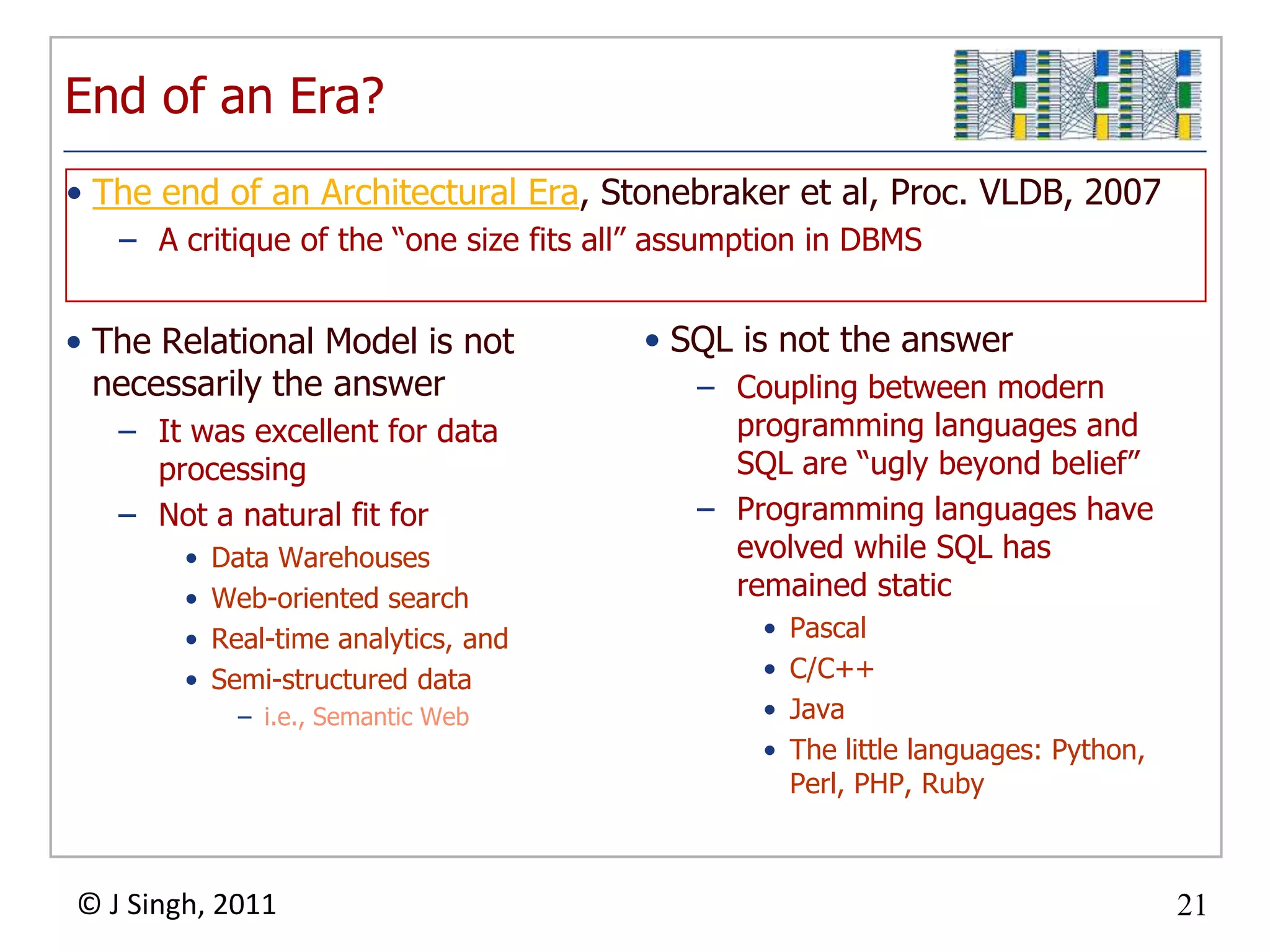 MapReduce Statistics @ GOOGTake-away message:MapReduce is not a “new-fangled technology of the future”It is here, it is proven, use it!