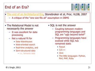 MapReduce Statistics @ GOOGTake-away message:MapReduce is not a “new-fangled technology of the future”It is here, it is proven, use it!