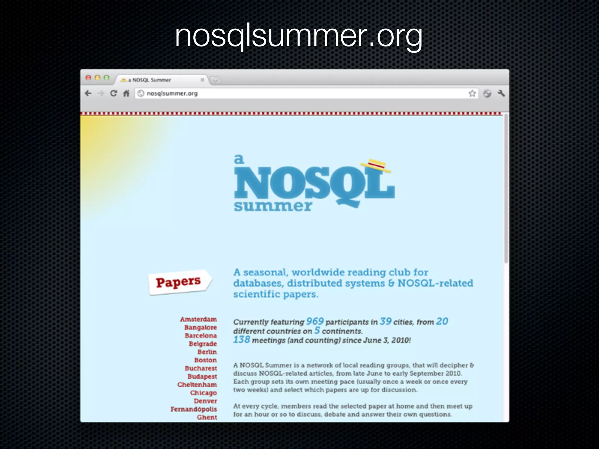 nosqlsummer.org
 