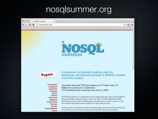 nosqlsummer.org
 
