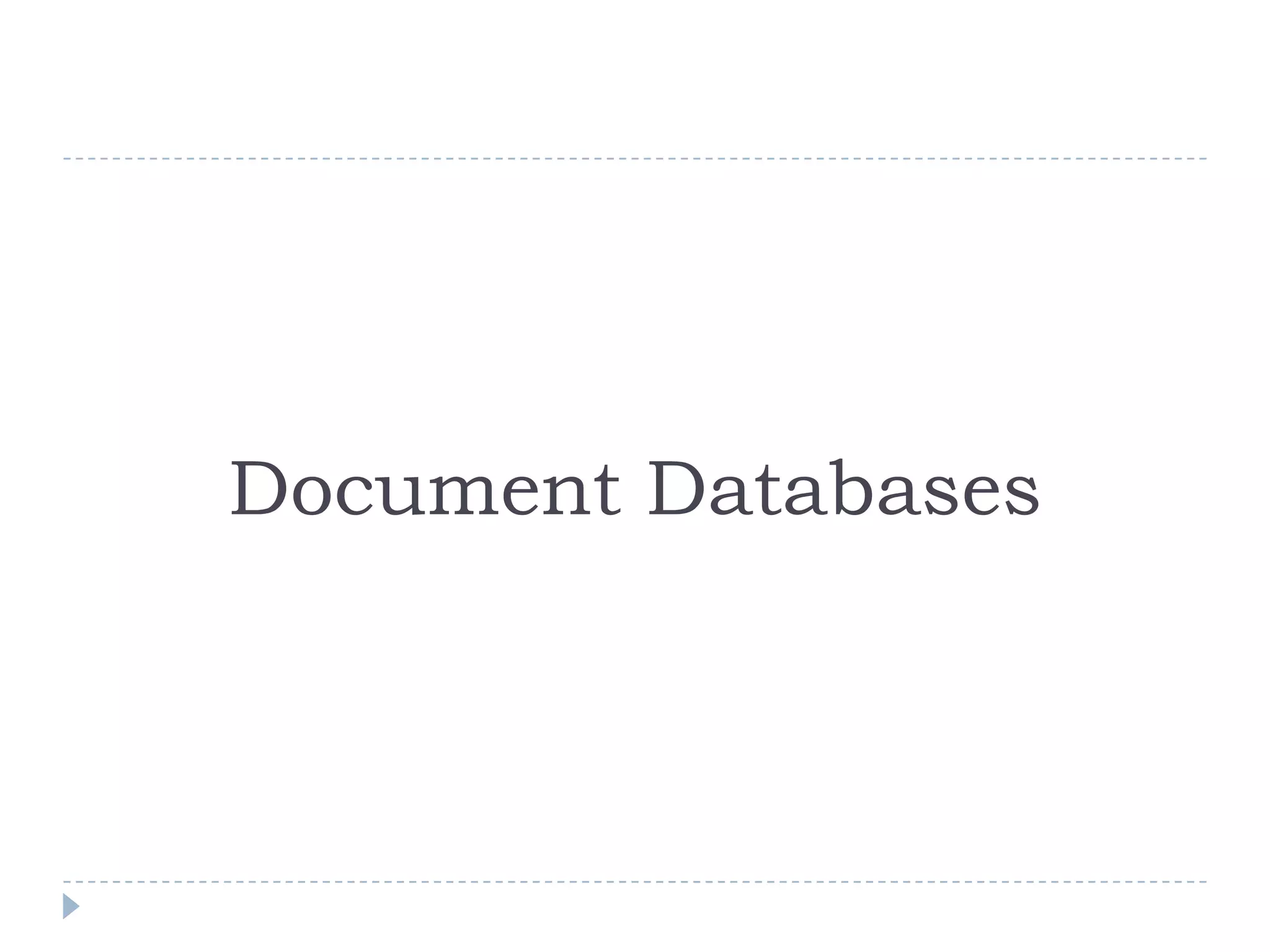 Document Databases