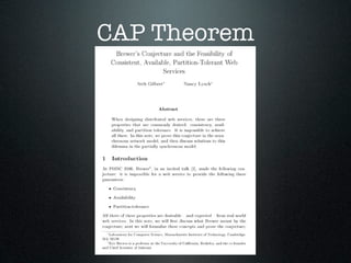 CAP Theorem
 