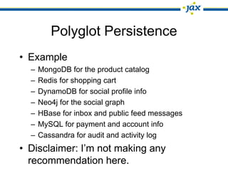 The Rise of NoSQL and Polyglot Persistence | PPTX