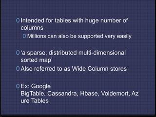 BasicallyAvailableSoft StateEventually ConsistentWhen Availability and Partitionability are prioritized over Consistency, think in terms of BASE