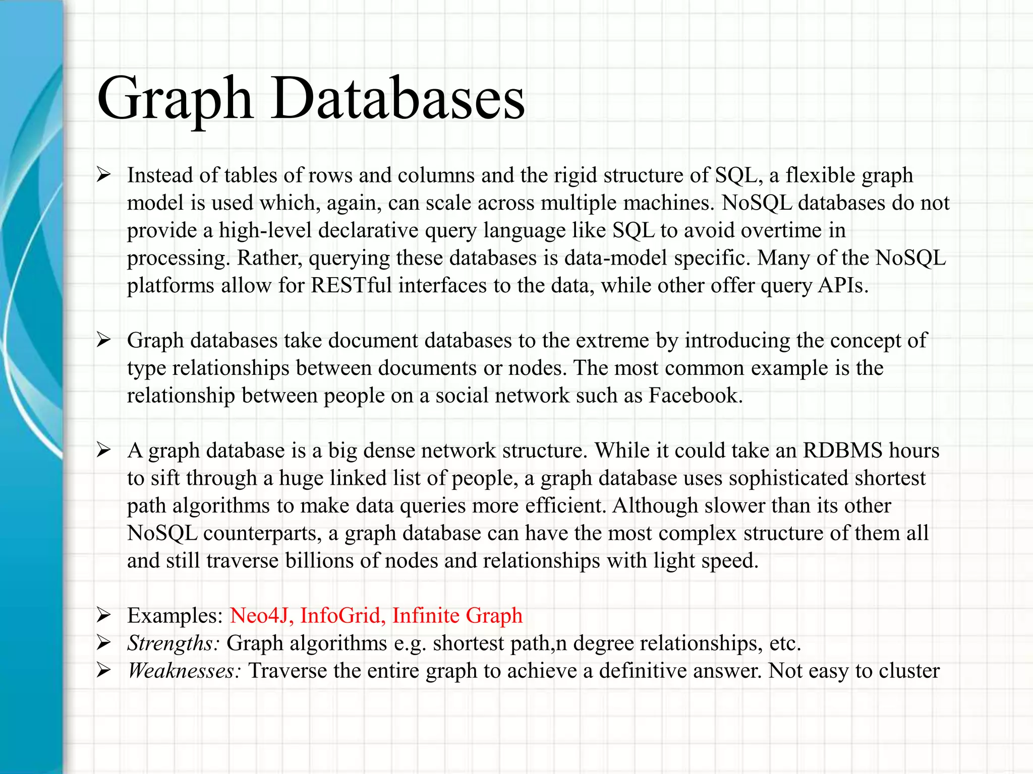 NOSQL Databases types and Uses | PPT