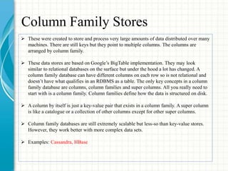NOSQL Databases types and Uses | PPTX