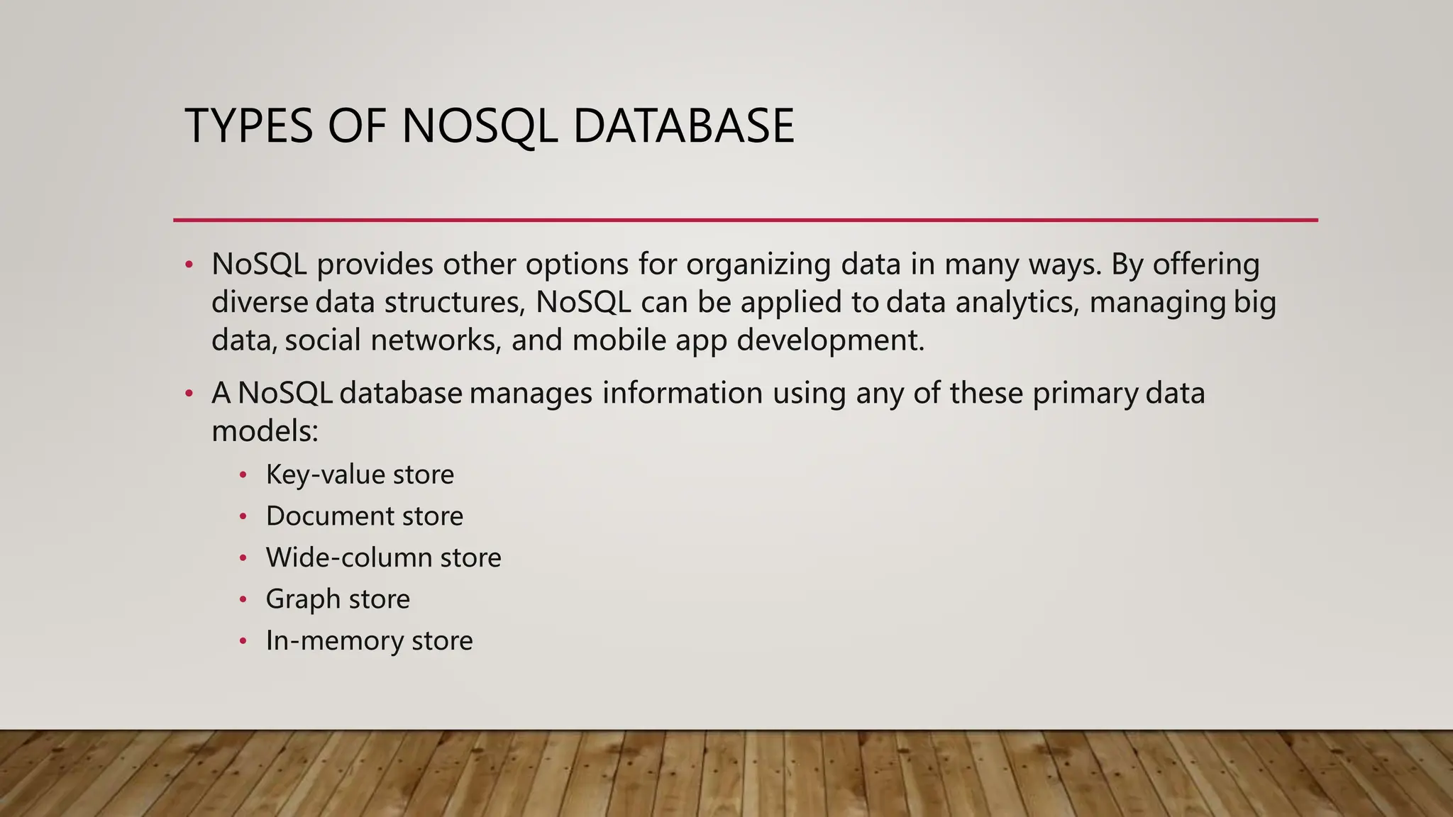 Introduction to NoSQL database technology | PPT