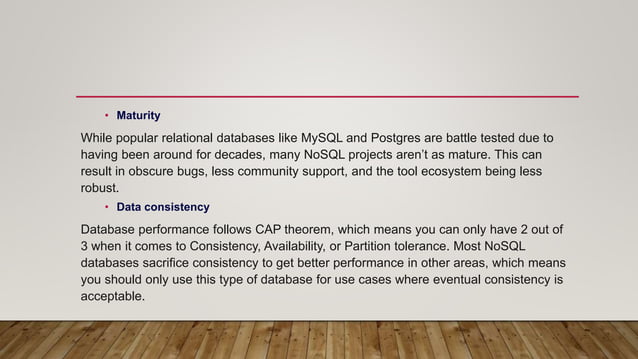 Introduction to NoSQL database technology | PPT
