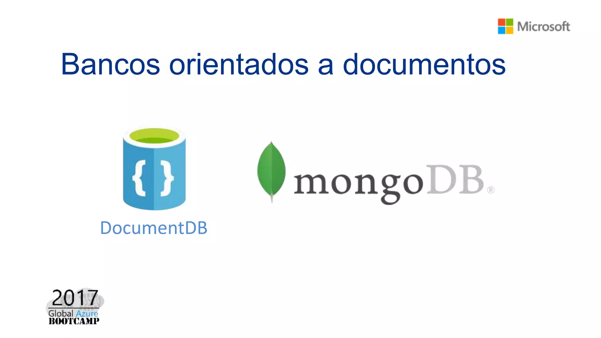 Bancos orientados a documentos
DocumentDB
 