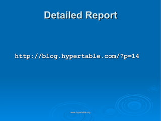 Detailed Report http://blog.hypertable.com/?p=14 