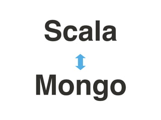 Scala
  ⬍
Mongo
 