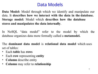 Comprehensive Overview of NoSQL Databases and Distributed Data Models ...