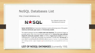 NoSQL Databases List
http://nosql-database.org
 