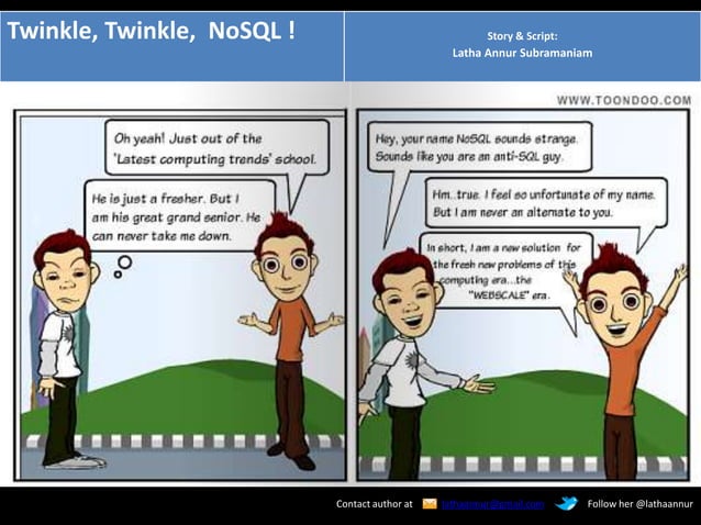 SQL vs Nosql - Cartoon strip | PPTX