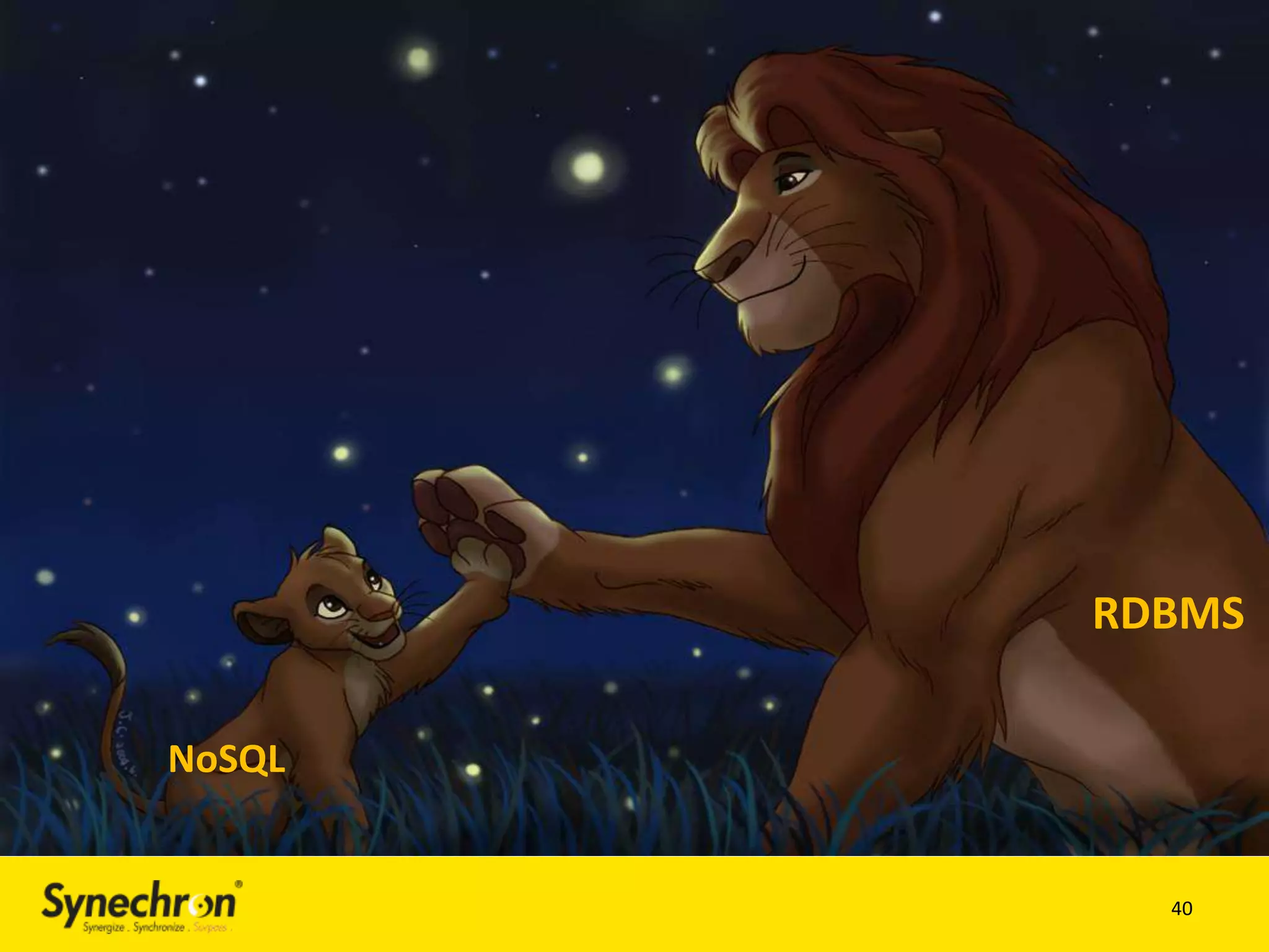 RDBMS
NoSQL

40

 