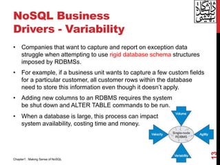 Chapter1: NoSQL: It’s about making intelligent choices