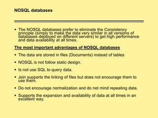 Nosql database presentation | PPT