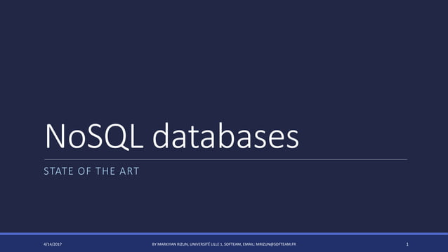 NoSQL databases | PPT