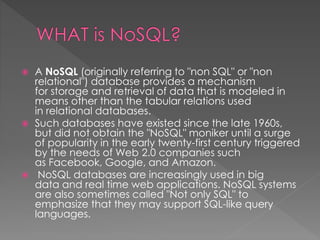 No sql databases | PPT