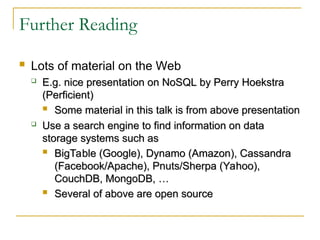 No SQL Databases as modern database concepts | PPT