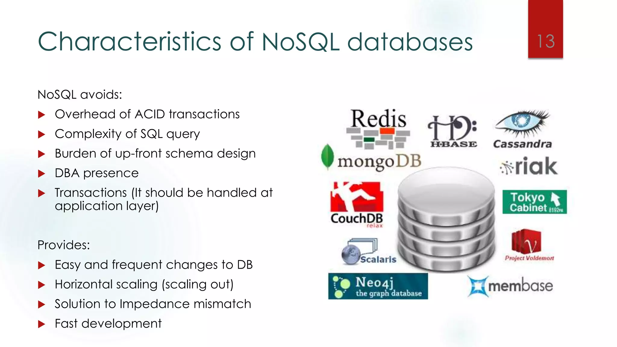 NoSQL databases - An introduction | PPTX | Databases | Computer ...