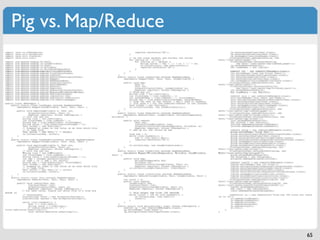 Pig vs. Map/Reduce




                     65
 