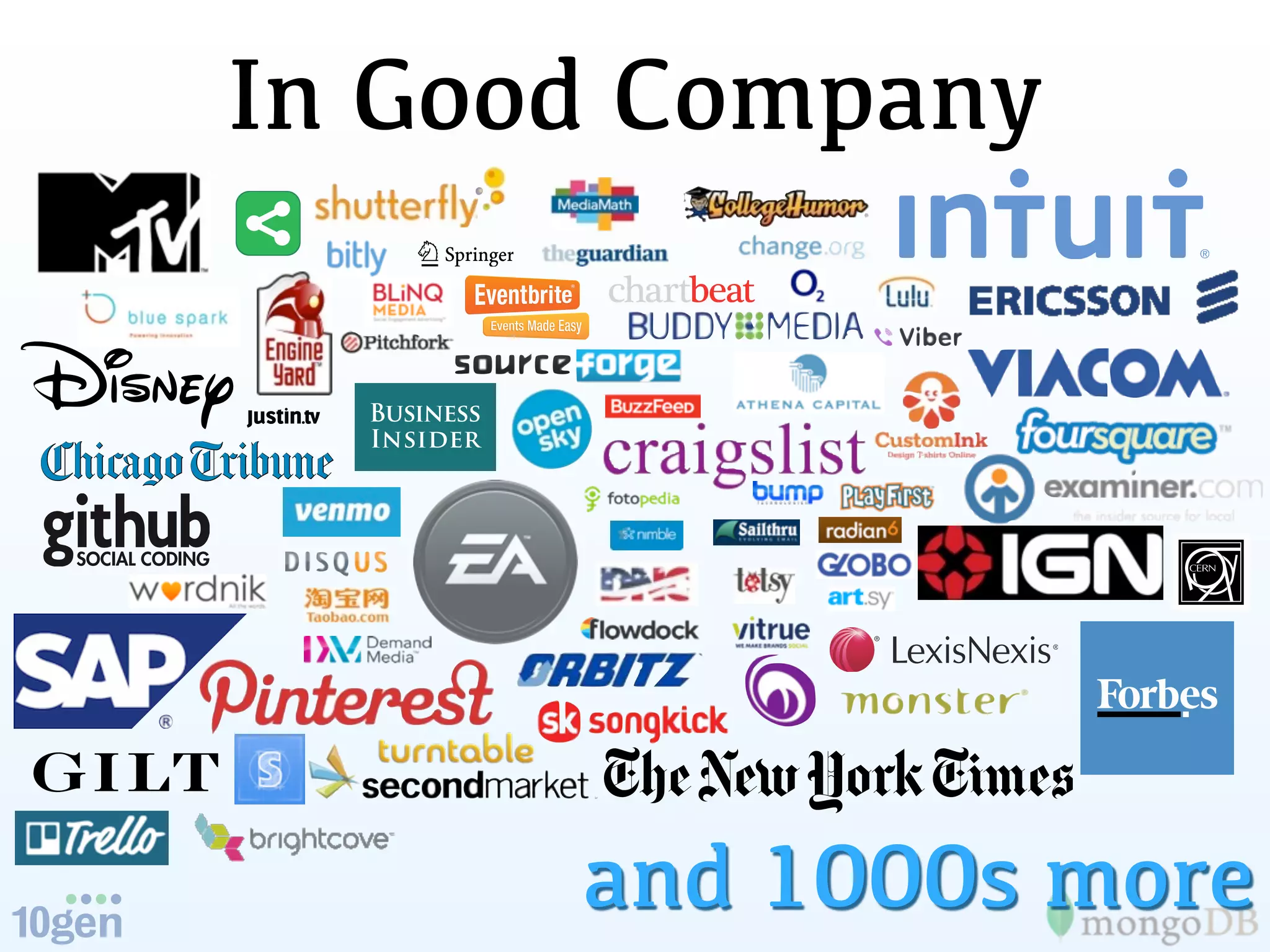 In Good Company




      and 1000s more
 