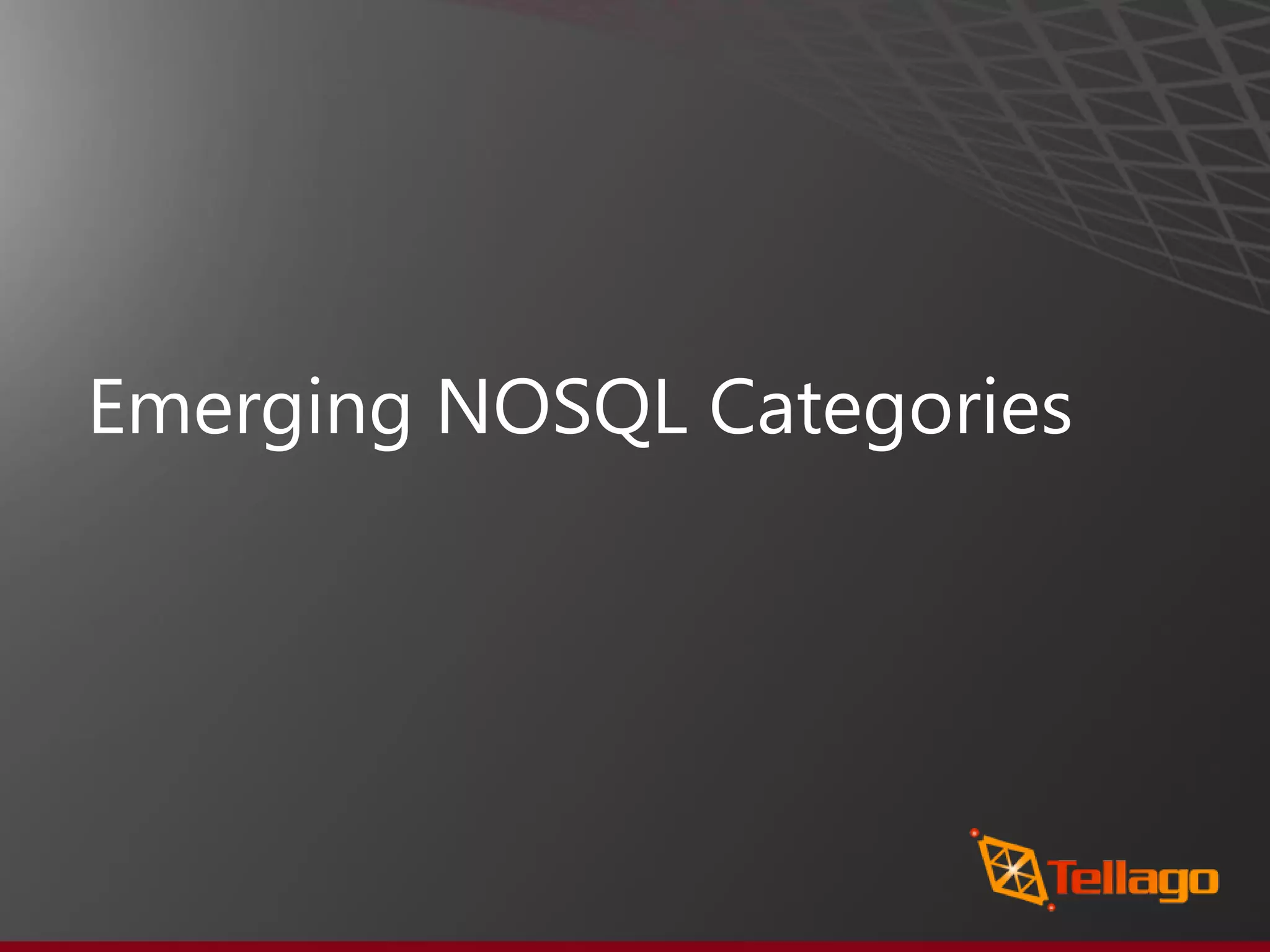 Emerging NOSQL Categories 