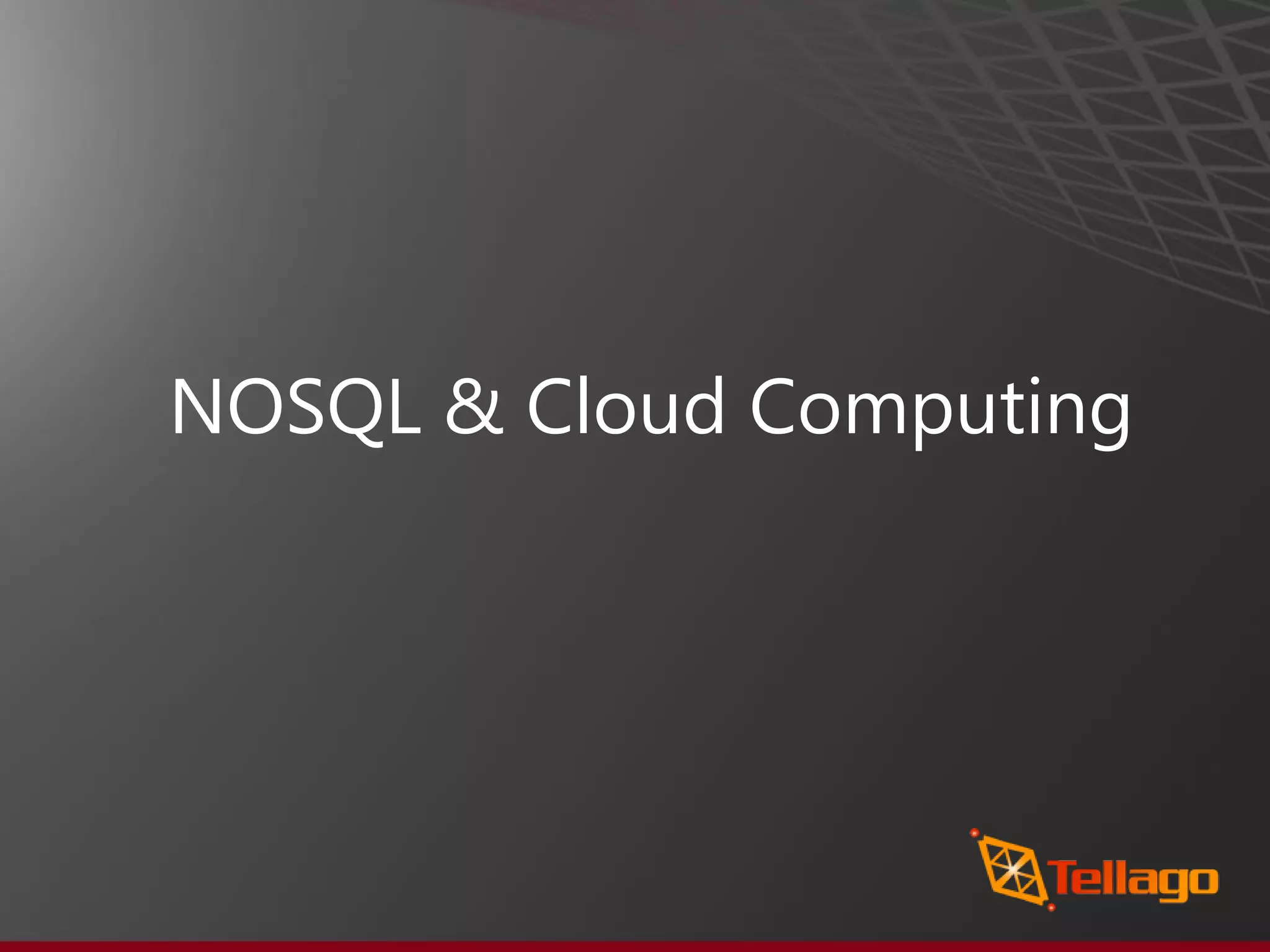 NOSQL & Cloud Computing 