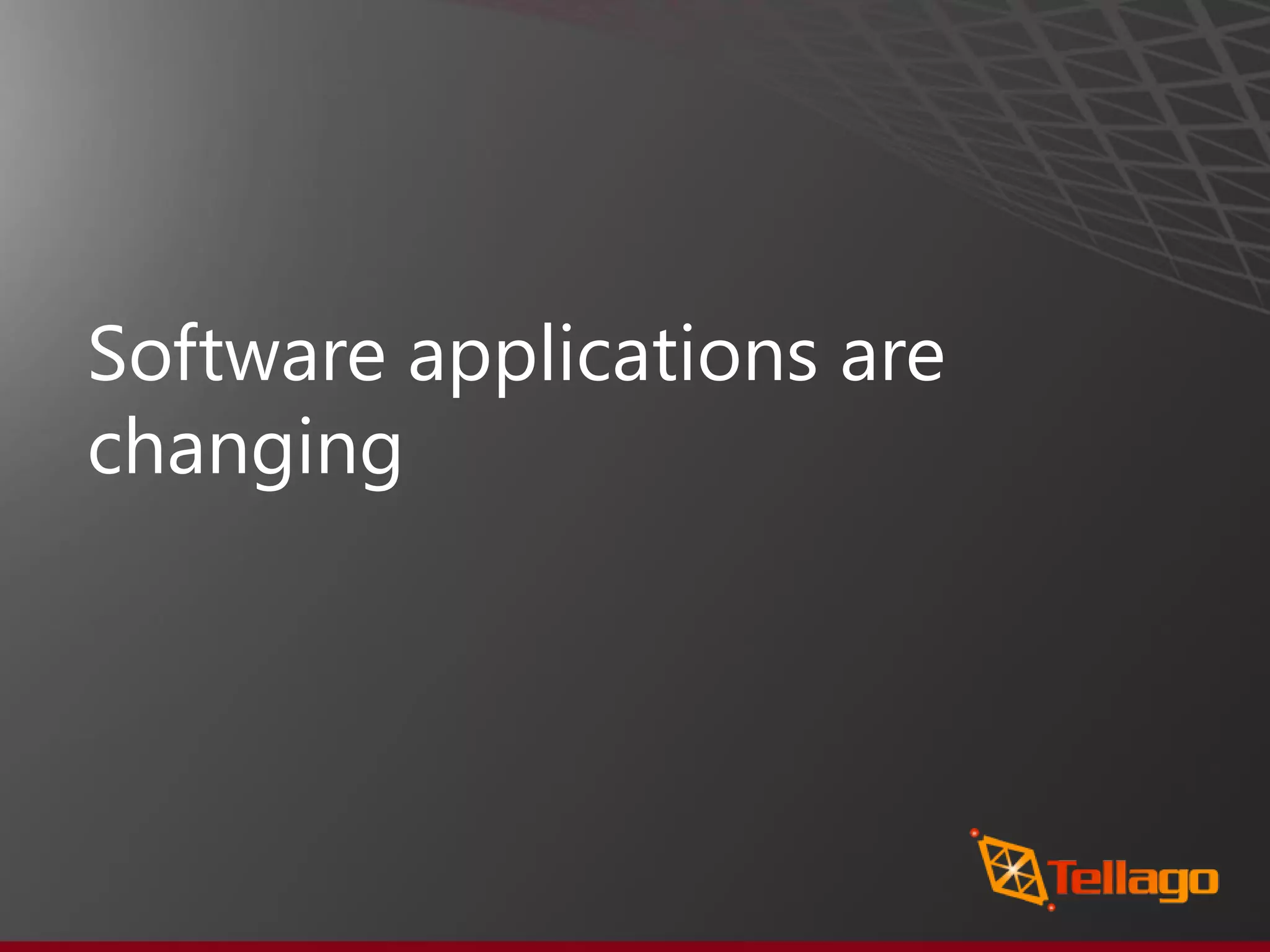 Software applications are changing 