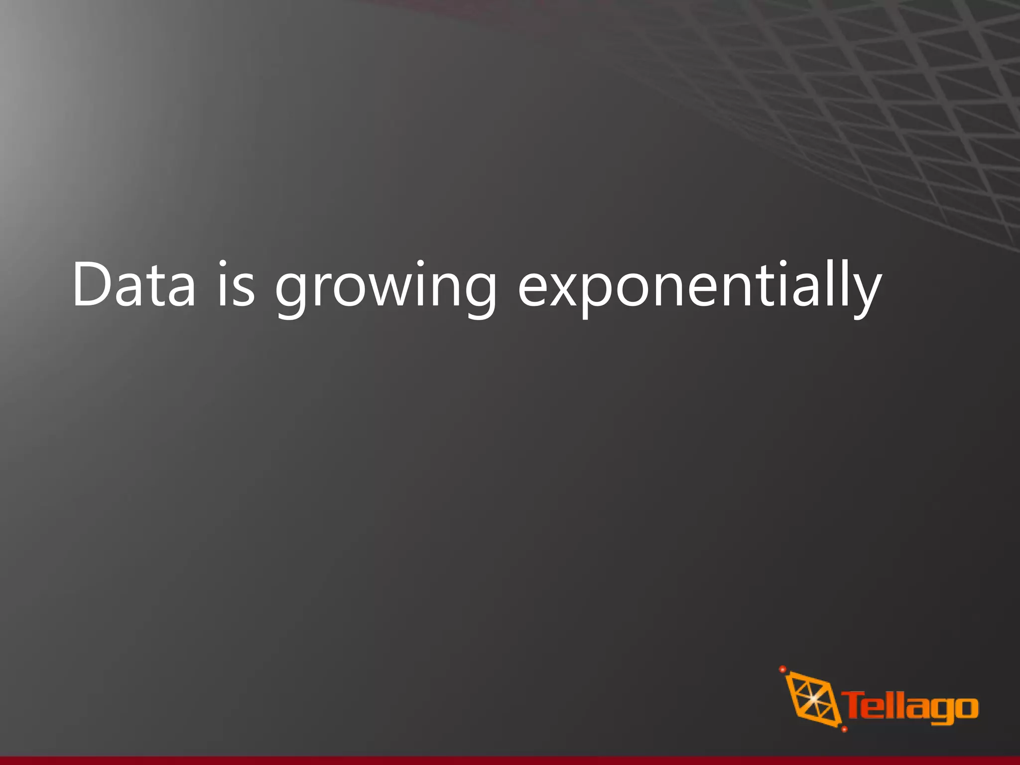 Data is growing exponentially 