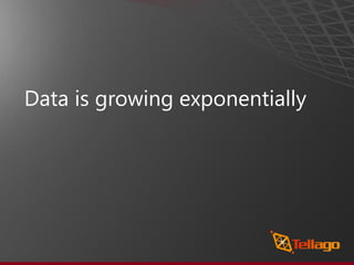 Data is growing exponentially
 