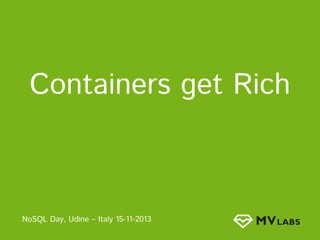 Containers get Rich

NoSQL Day, Udine – Italy 15-11-2013

 