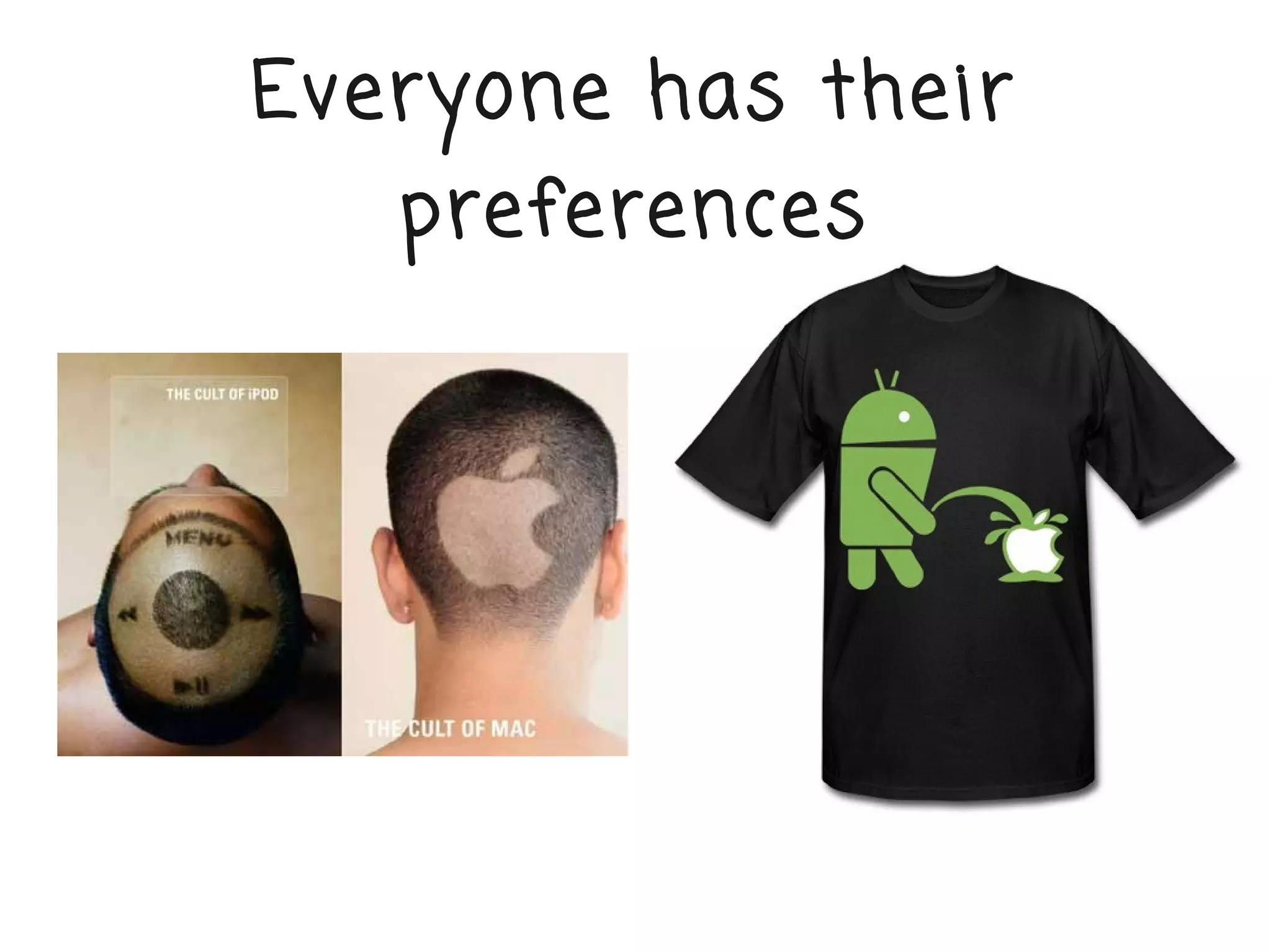 Everyone has their
   preferences
 