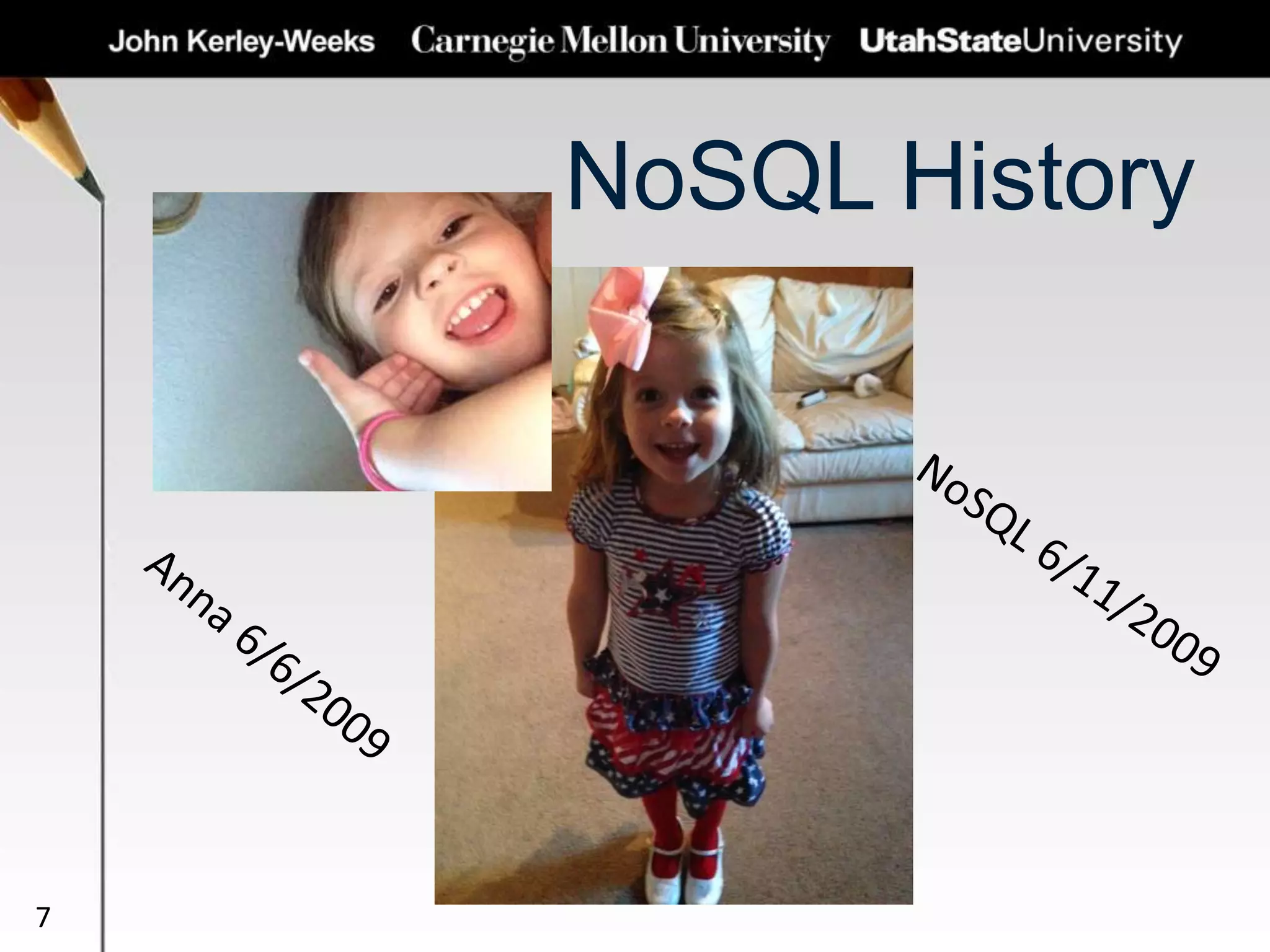 NoSQL History
7
 