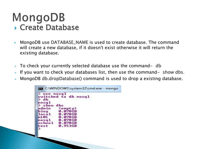 Mongodb - NoSql Database | PPTX