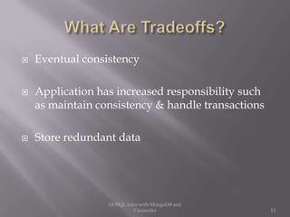 Big Data, NoSQL with MongoDB and Cassasdra | PPTX