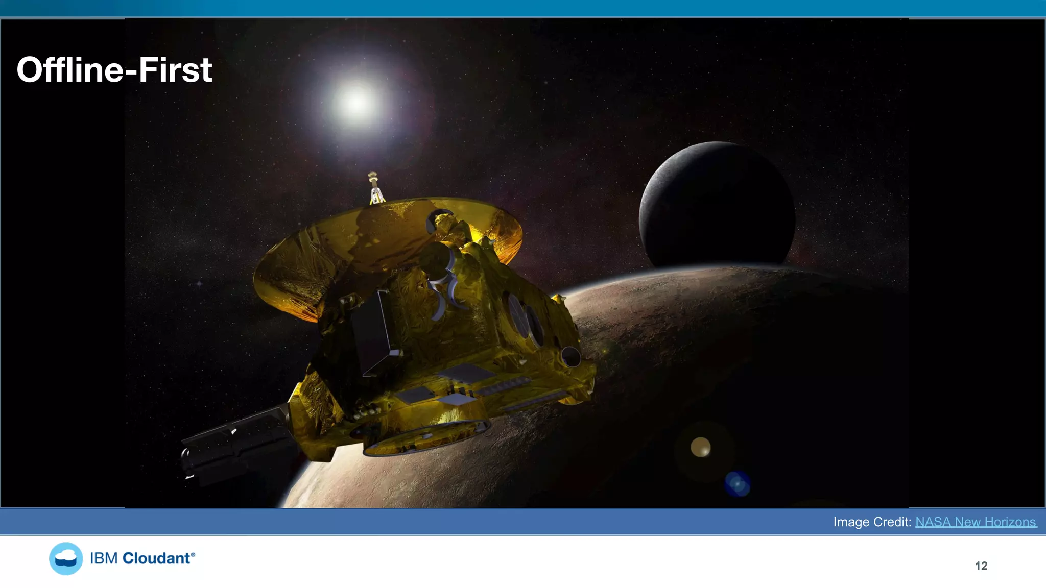 Image Credit: NASA New Horizons
12
Oﬄine First
Oﬄine-First
 