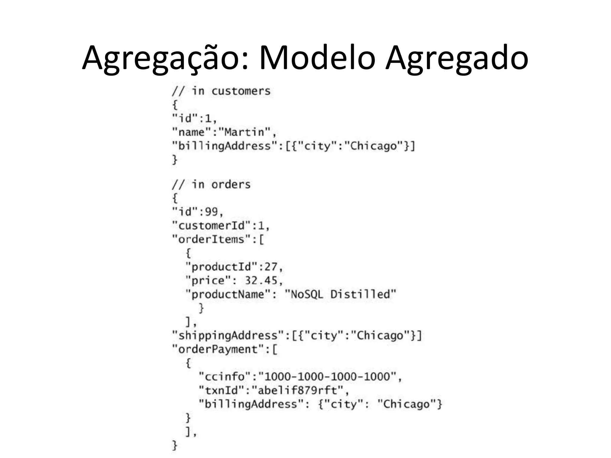 Agregação: Modelo Agregado
 