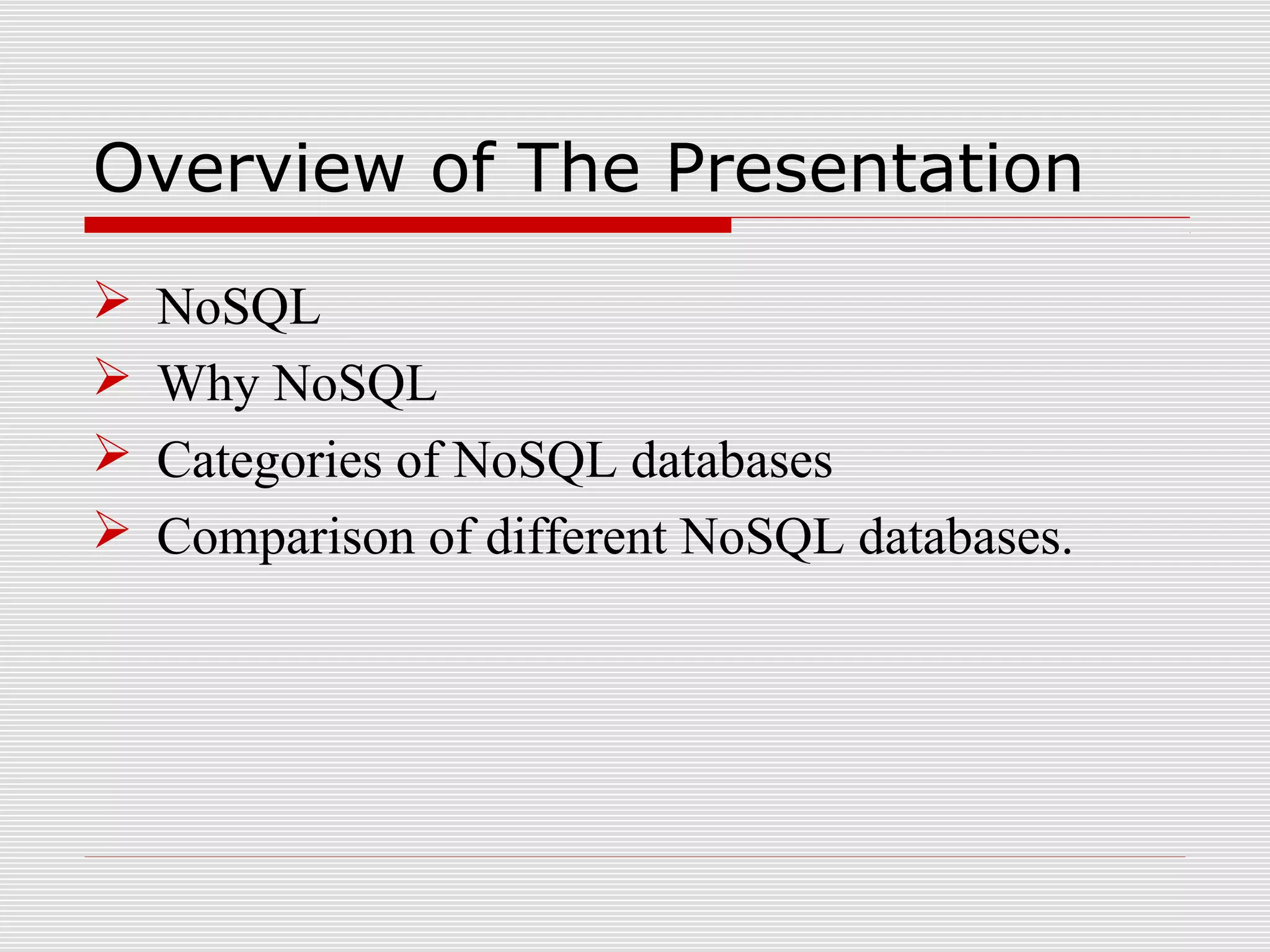 NoSql Databases | PPT | Databases | Computer Software and Applications