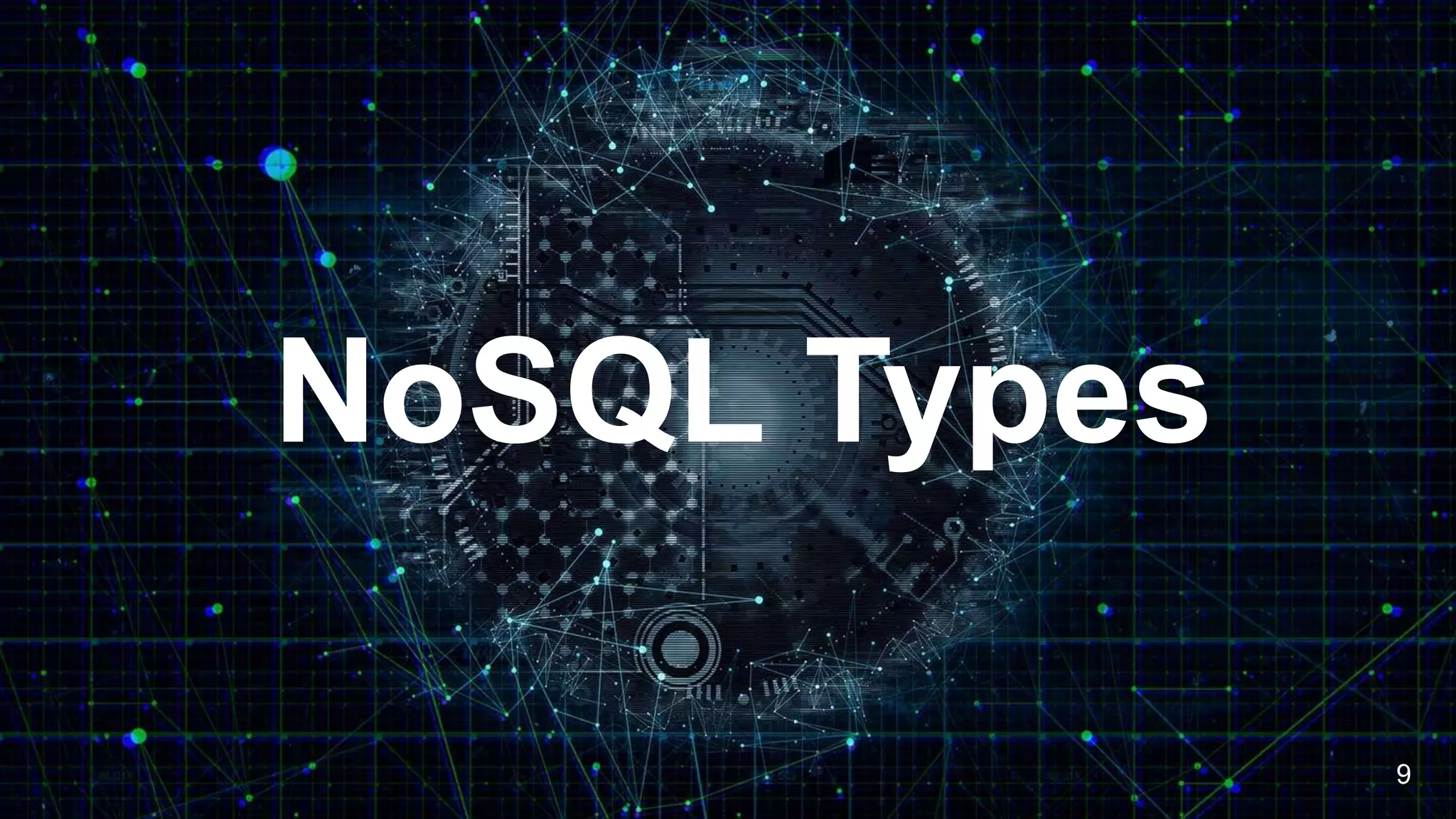 NoSQL Types
9
 