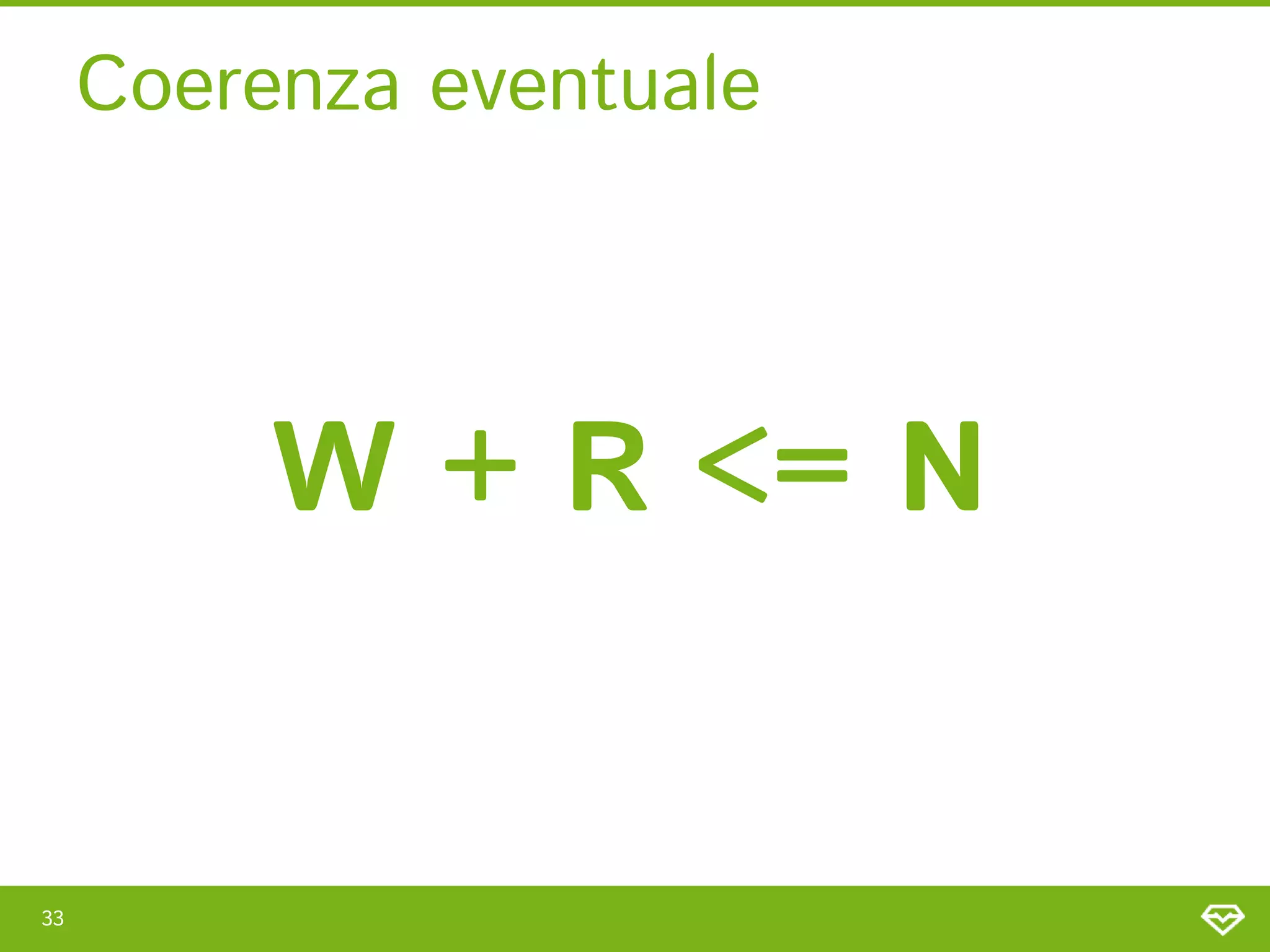 Coerenza eventuale




          W + R <= N


33
 